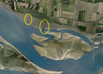 RIGHT: Air view of the study area (after completion) 