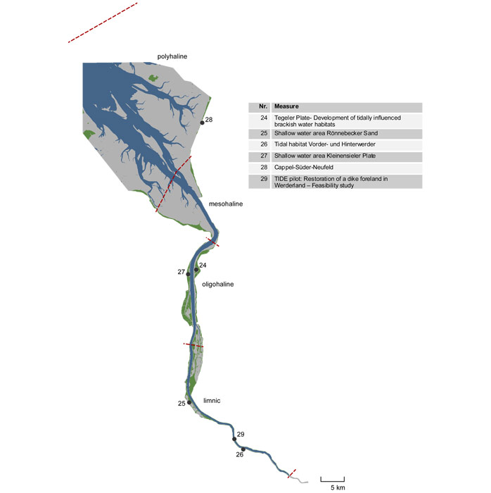 Figure 1: Location of compensation measure 27: ‚Shallow water zone Kleinensieler Plate‘ 