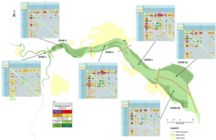 Humber - Full conflict matrix output per zone.