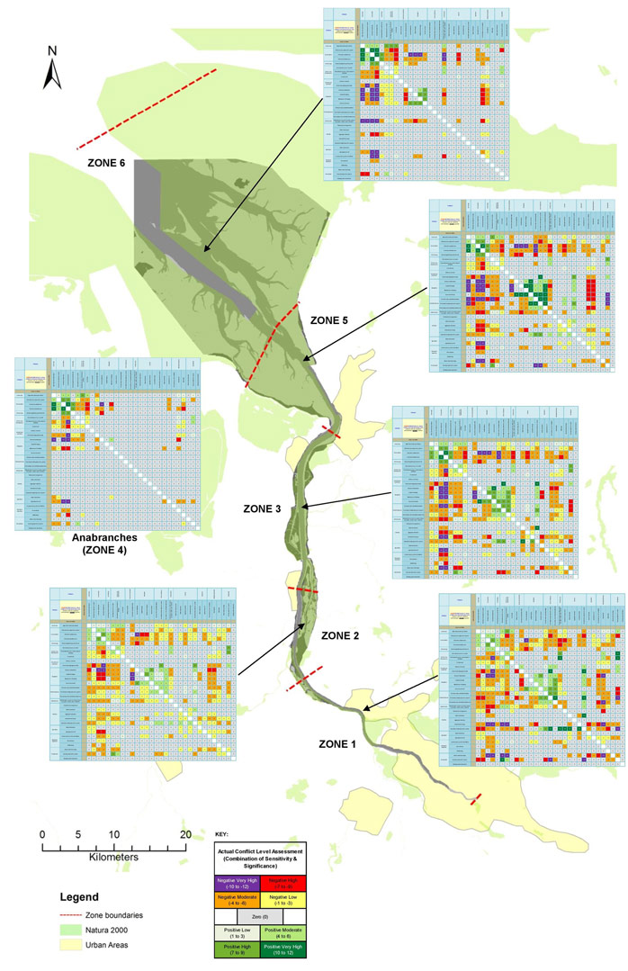 Weser - Full conflict matrix output per zone.